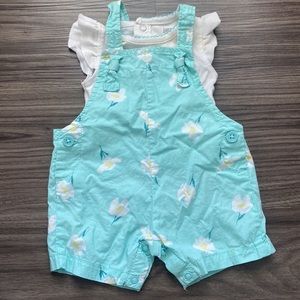 Carter Floral Overalls & top